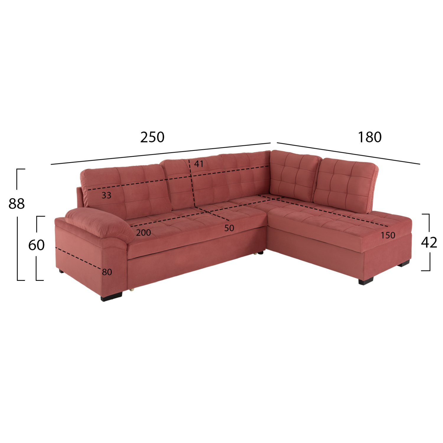 ΚΑΝΑΠΕΣ ΚΡΕΒΑΤΙ JADE HM3144.03R ΔΕΞΙΑ ΓΩΝΙΑ ΣΑΠΙΟ ΜΗΛΟ ΒΕΛΟΥΔΟ 250×80-180×73-88Υεκ.