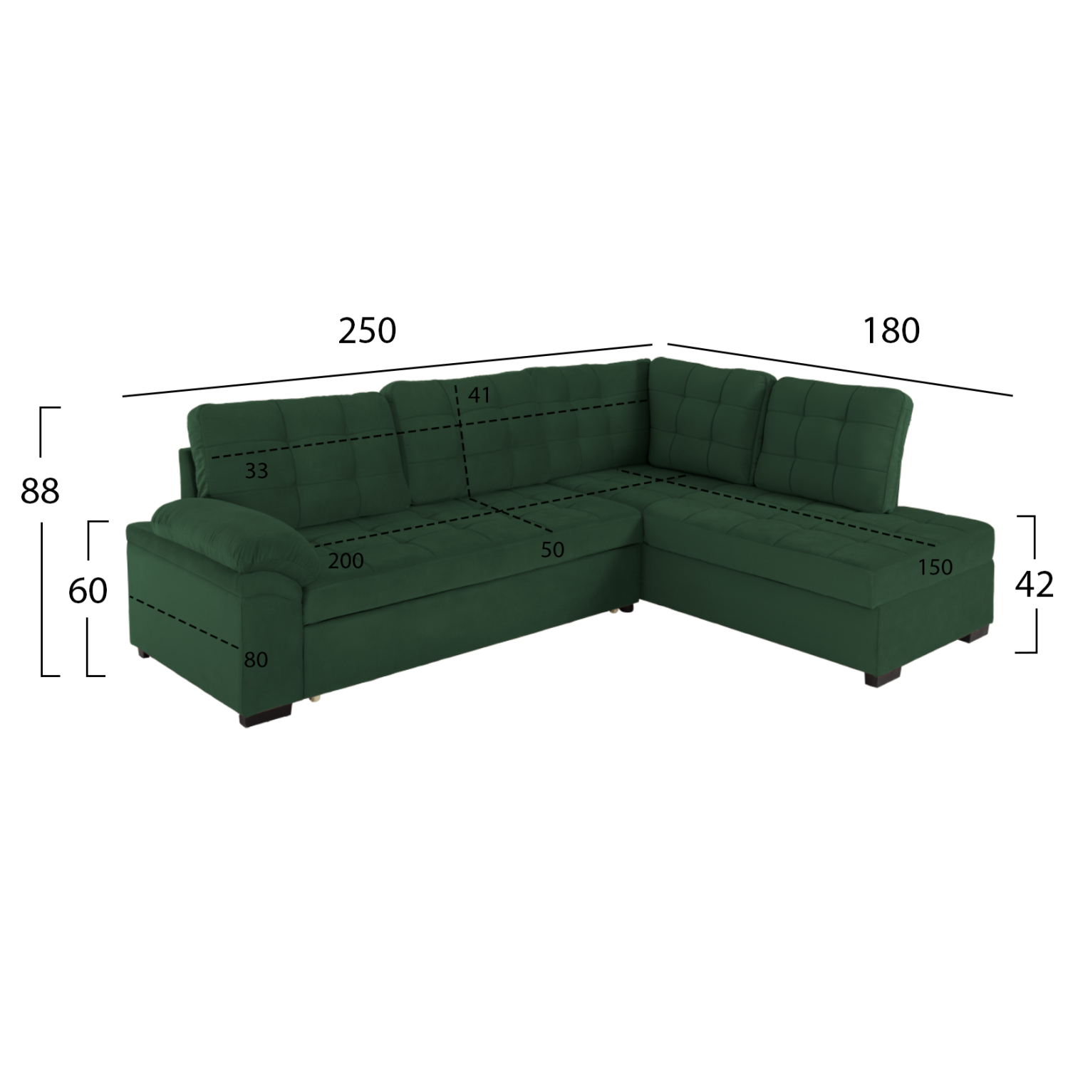 ΚΑΝΑΠΕΣ ΚΡΕΒΑΤΙ JADE HM3144.05R ΔΕΞΙΑ ΓΩΝΙΑ ΚΥΠΑΡΙΣΣΙ ΒΕΛΟΥΔΟ 250×80-180×73-88Υεκ.