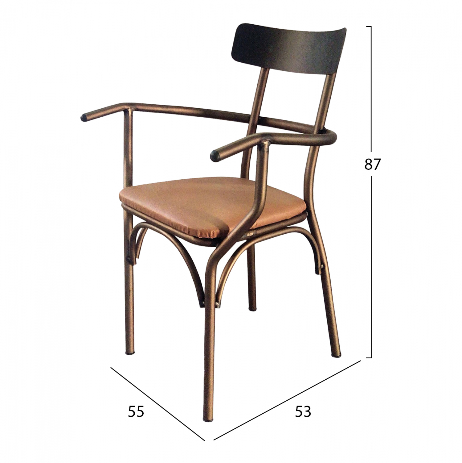 ΚΑΡΕΚΛΑ ΠΟΛΥΘΡΟΝΑ CLUE TS498T ΜΕΤΑΛΛΙΚΗ ΚΑΦΕ 55X53X87Y εκ.