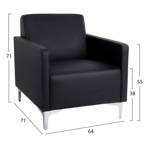 ΠΟΛΥΘΡΟΝΑ NELLIE HM3159.11 ΜΕ ΜΑΥΡΟ PU 64Χ71Χ71Υ εκ.